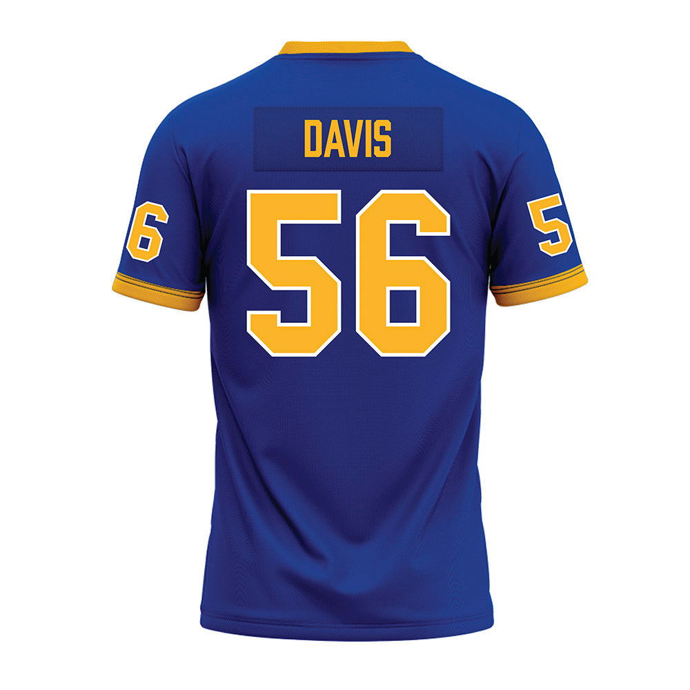 Pittsburgh - NCAA Football : Keylen Davis - Blue Premium Football Jersey-1