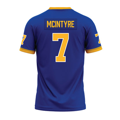 Pittsburgh - NCAA Football : Javon Mcintyre - Blue Premium Football Jersey-1