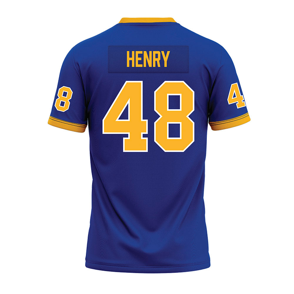 Pittsburgh - NCAA Football : Jakson Henry - Blue Premium Football Jersey-1