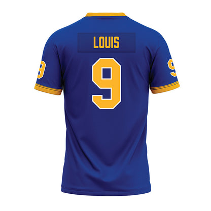 Pittsburgh - NCAA Football : Kyle Louis - Blue Premium Football Jersey-1