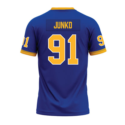 Pittsburgh - NCAA Football : Caleb Junko - Blue Premium Football Jersey-1