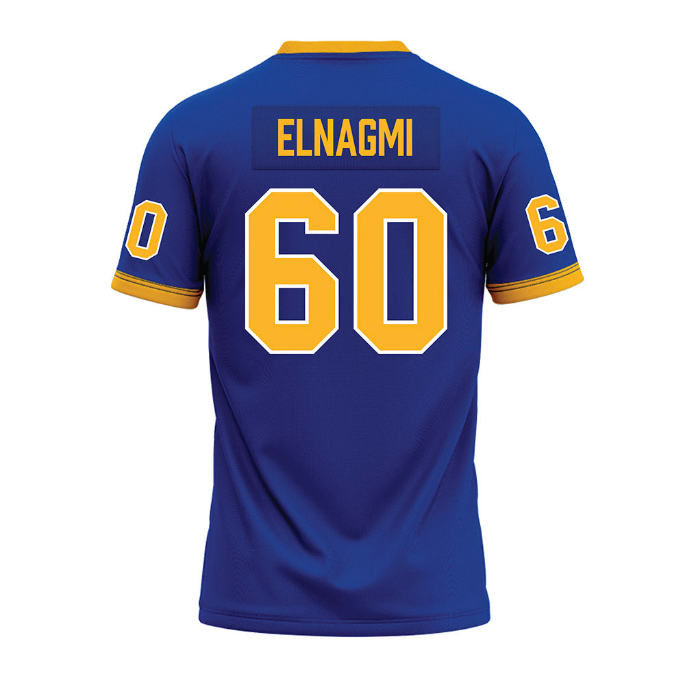 Pittsburgh - NCAA Football : Akram Elnagmi - Blue Premium Football Jersey-1