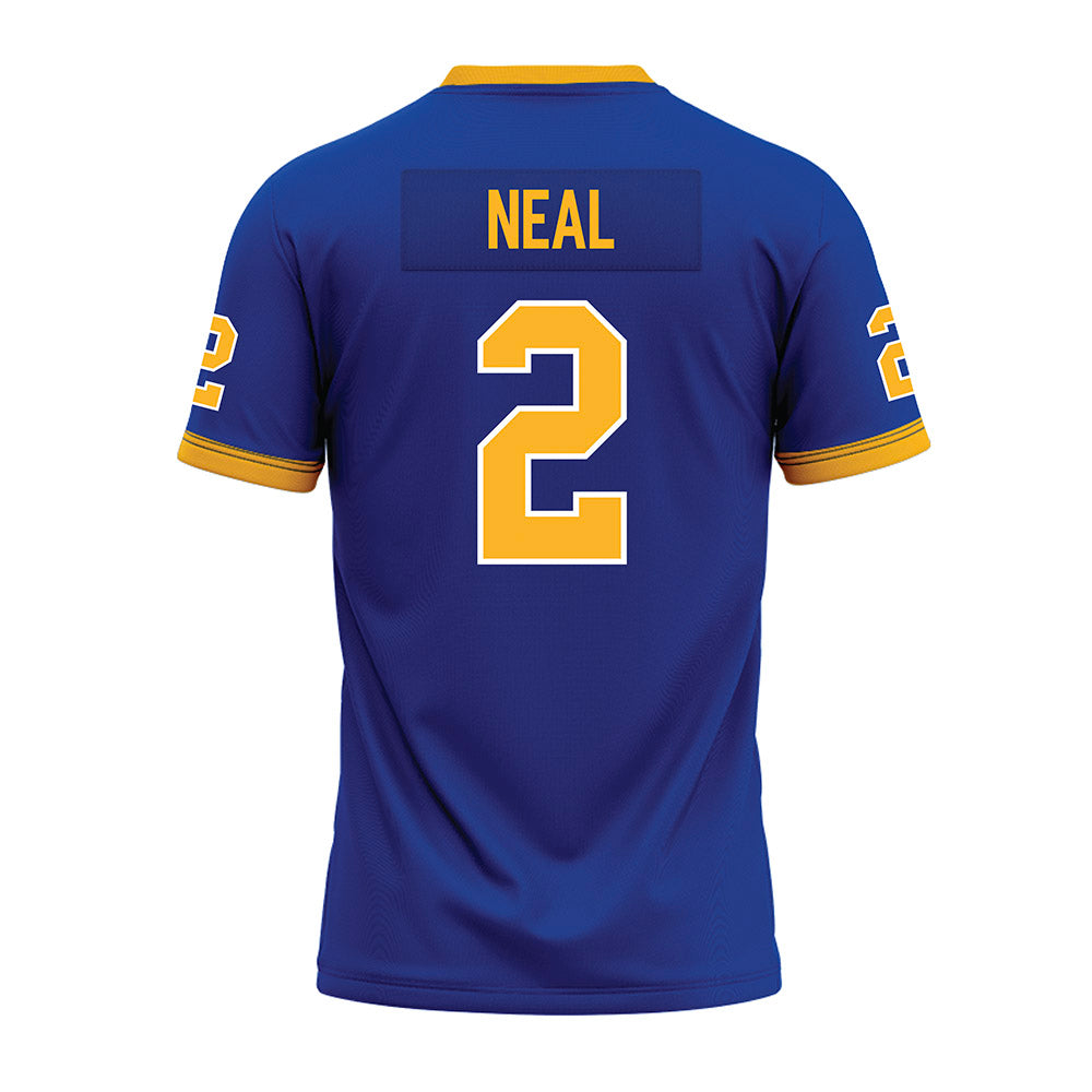 Pittsburgh - NCAA Football : Isaiah Neal - Blue Premium Football Jersey-1