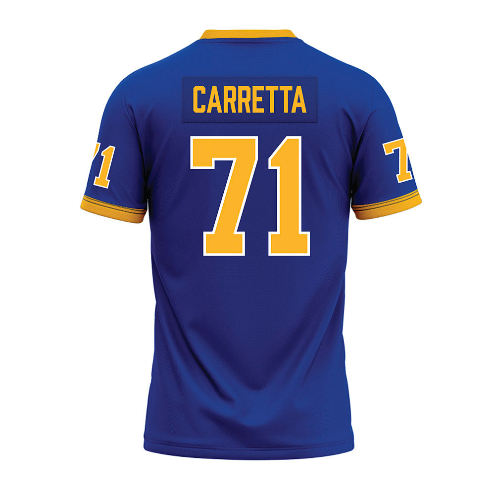 Pittsburgh - NCAA Football : Ryan Carretta - Blue Premium Football Jersey-1