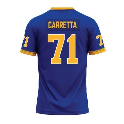 Pittsburgh - NCAA Football : Ryan Carretta - Blue Premium Football Jersey-1