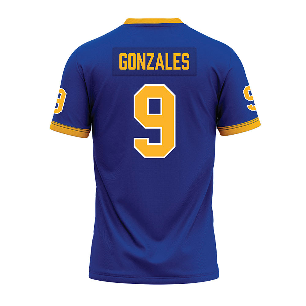Pittsburgh - NCAA Football : Cole Gonzales - Blue Premium Football Jersey-1