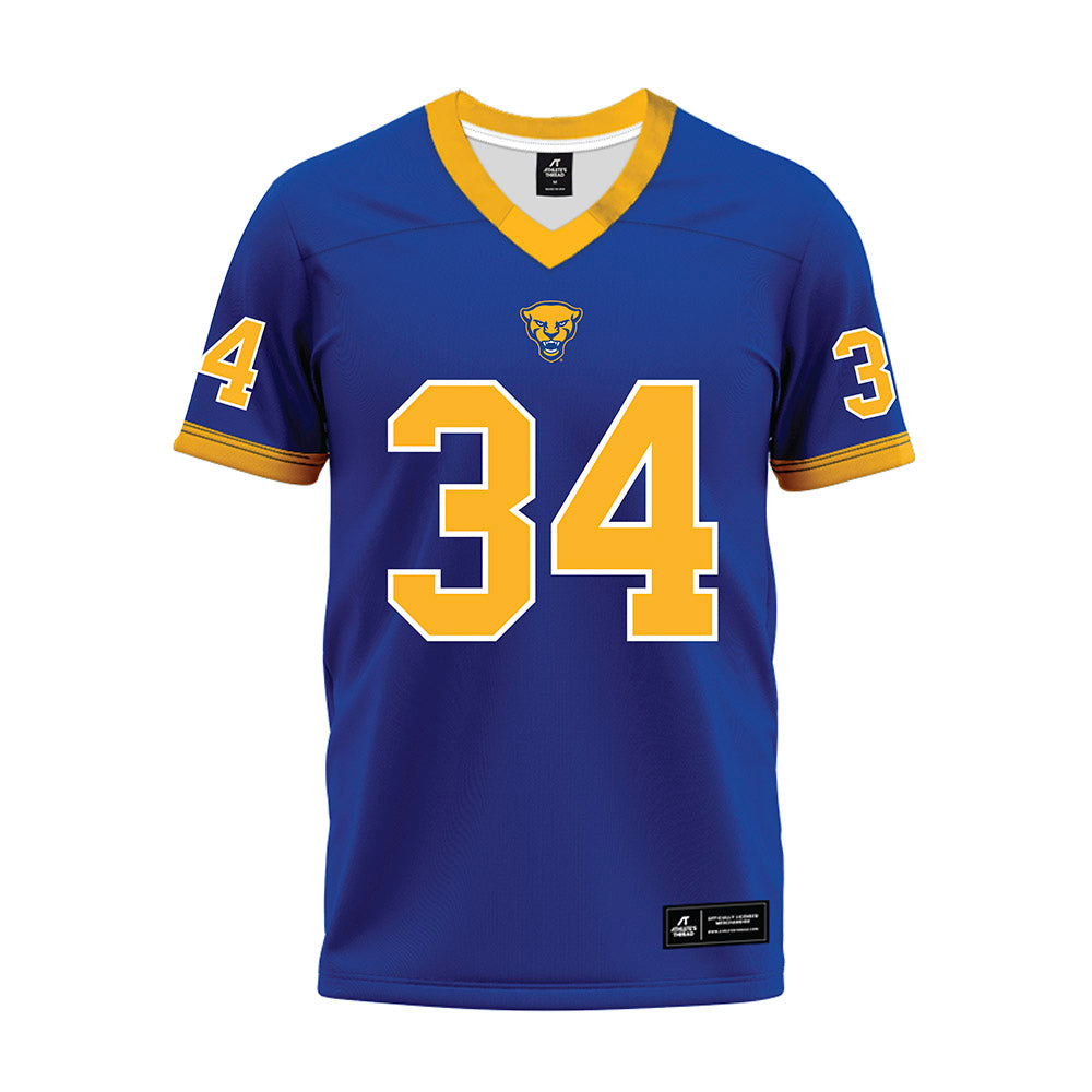 Pittsburgh - NCAA Football : Derrick Davis - Blue Premium Football Jersey-0