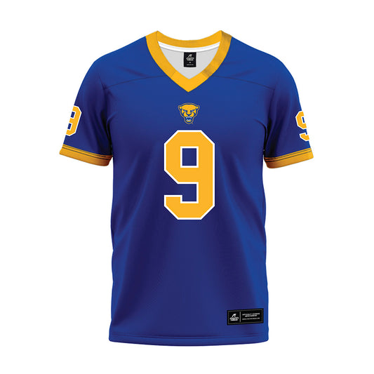 Pittsburgh - NCAA Football : Cole Gonzales - Blue Premium Football Jersey-0