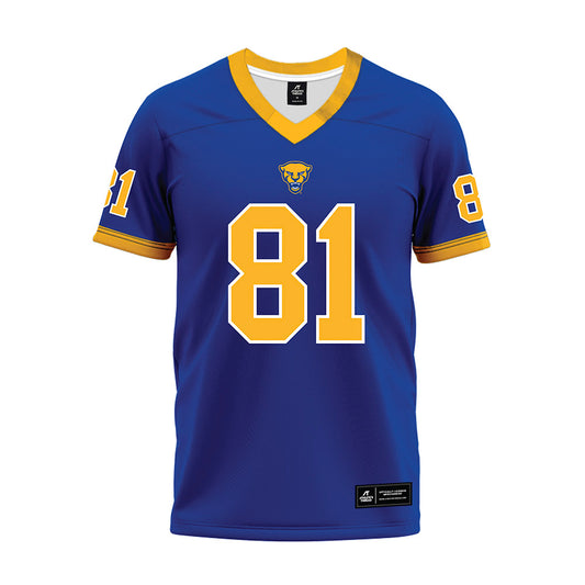 Pittsburgh - NCAA Football : Cataurus Hicks - Blue Premium Football Jersey-0