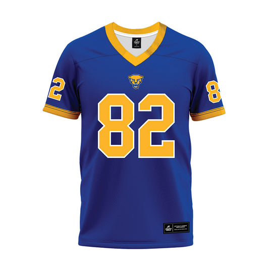 Pittsburgh - NCAA Football : Malachi Thomas - Blue Premium Football Jersey-0