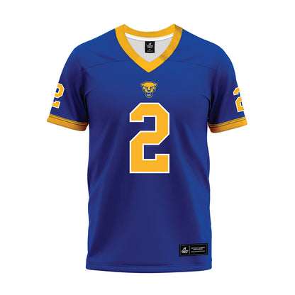 Pittsburgh - NCAA Football : Isaiah Neal - Blue Premium Football Jersey-0
