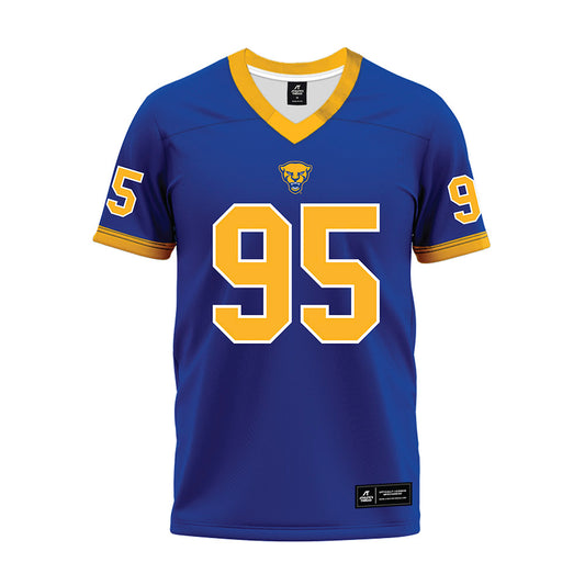 Pittsburgh - NCAA Football : Francis Brewu - Blue Premium Football Jersey-0