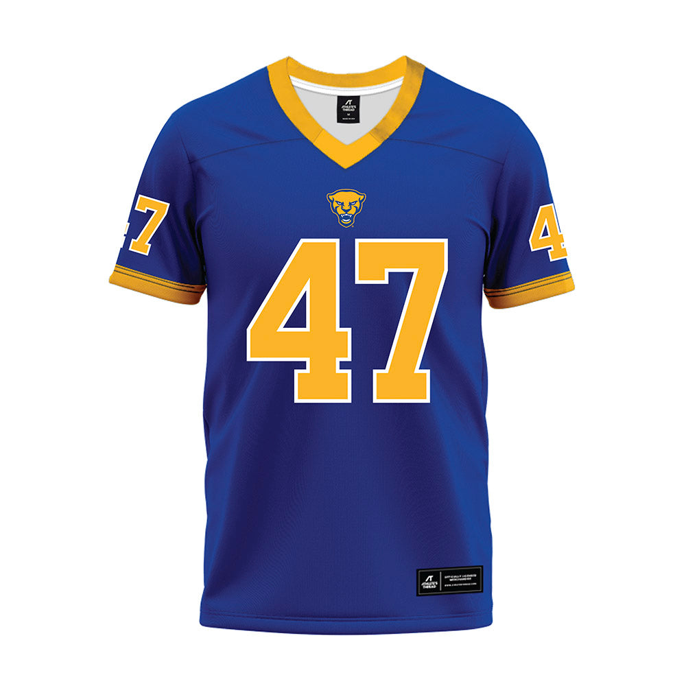 Pittsburgh - NCAA Football : Caden Smith - Blue Premium Football Jersey-0