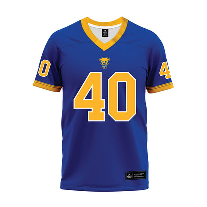 Pittsburgh - NCAA Football : Amah Agwu - Blue Premium Football Jersey-0