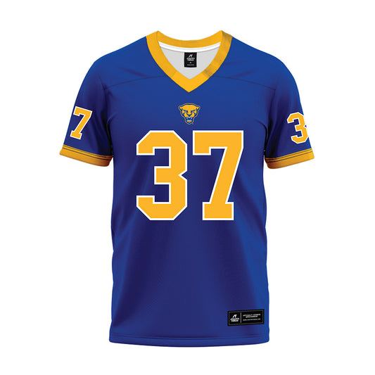 Pittsburgh - NCAA Football : Davin Brewton - Blue Premium Football Jersey-0