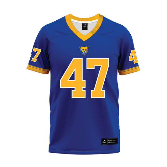 Pittsburgh - NCAA Football : Nilay Upadhyayula - Blue Premium Football Jersey-0