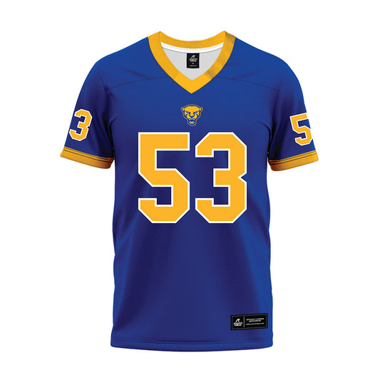 Pittsburgh - NCAA Football : Kendall Stanley - Blue Premium Football Jersey-0