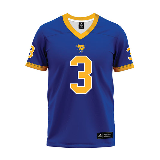 Pittsburgh - NCAA Football : Cataurus "Blue" Hicks - Blue Premium Football Jersey-0