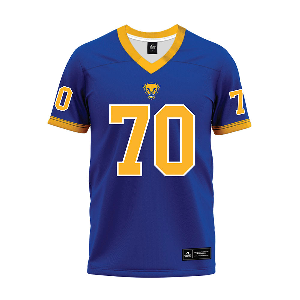 Pittsburgh - NCAA Football : Ryan Baer - Blue Premium Football Jersey-0