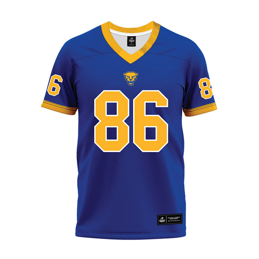 Pittsburgh - NCAA Football : Max Hunt - Blue Premium Football Jersey-0