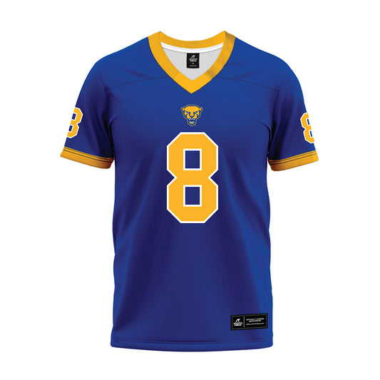 Pittsburgh - NCAA Football : Juelz Goff - Blue Premium Football Jersey-0