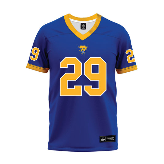 Pittsburgh - NCAA Football : Luke DelGaudio - Blue Premium Football Jersey-0