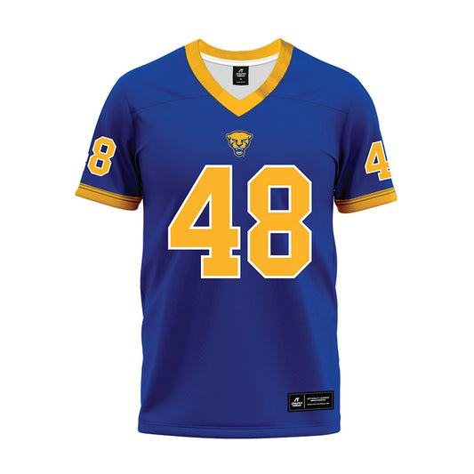 Pittsburgh - NCAA Football : Nico Crawford - Blue Premium Football Jersey-0