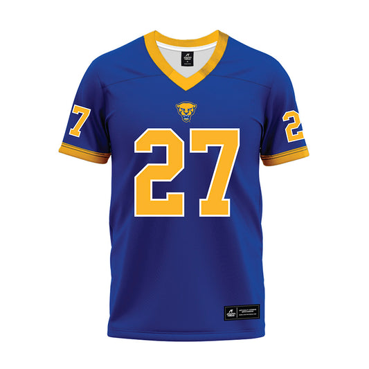 Pittsburgh - NCAA Football : Nigel Maynard - Blue Premium Football Jersey-0