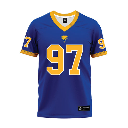 Pittsburgh - NCAA Football : Cade Dowd - Blue Premium Football Jersey-0