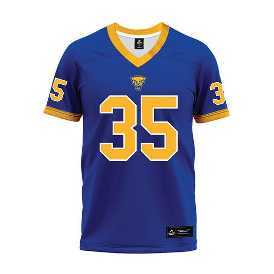 Pittsburgh - NCAA Football : Braylan Lovelace - Blue Premium Football Jersey-0