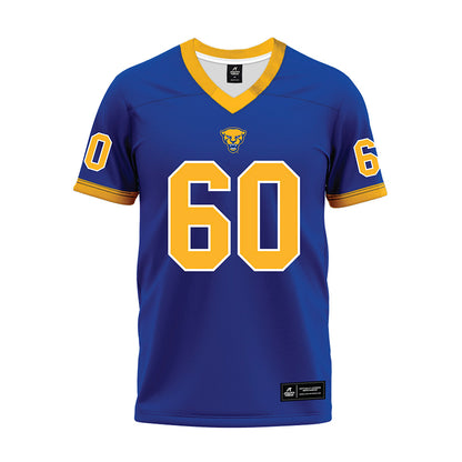 Pittsburgh - NCAA Football : Akram Elnagmi - Blue Premium Football Jersey-0