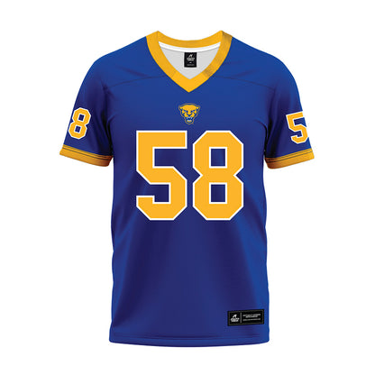 Pittsburgh - NCAA Football : mason lindsay - Blue Premium Football Jersey-0