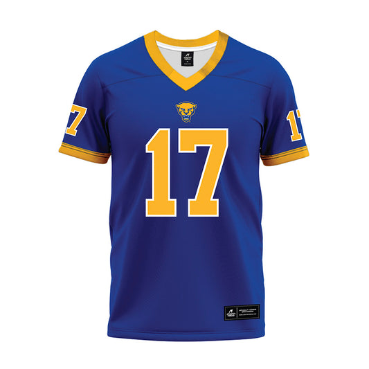 Pittsburgh - NCAA Football : Cole Woodson - Blue Premium Football Jersey-0