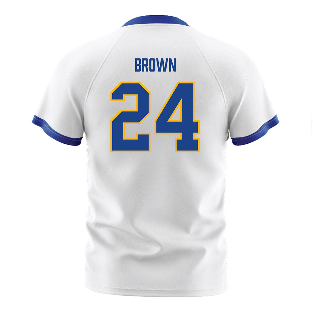 Pittsburgh - NCAA Men's Soccer : Abraham Brown - White Soccer Jersey-1