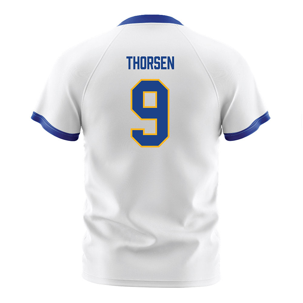 Pittsburgh - NCAA Men's Soccer : Albert Thorsen - White Soccer Jersey-1