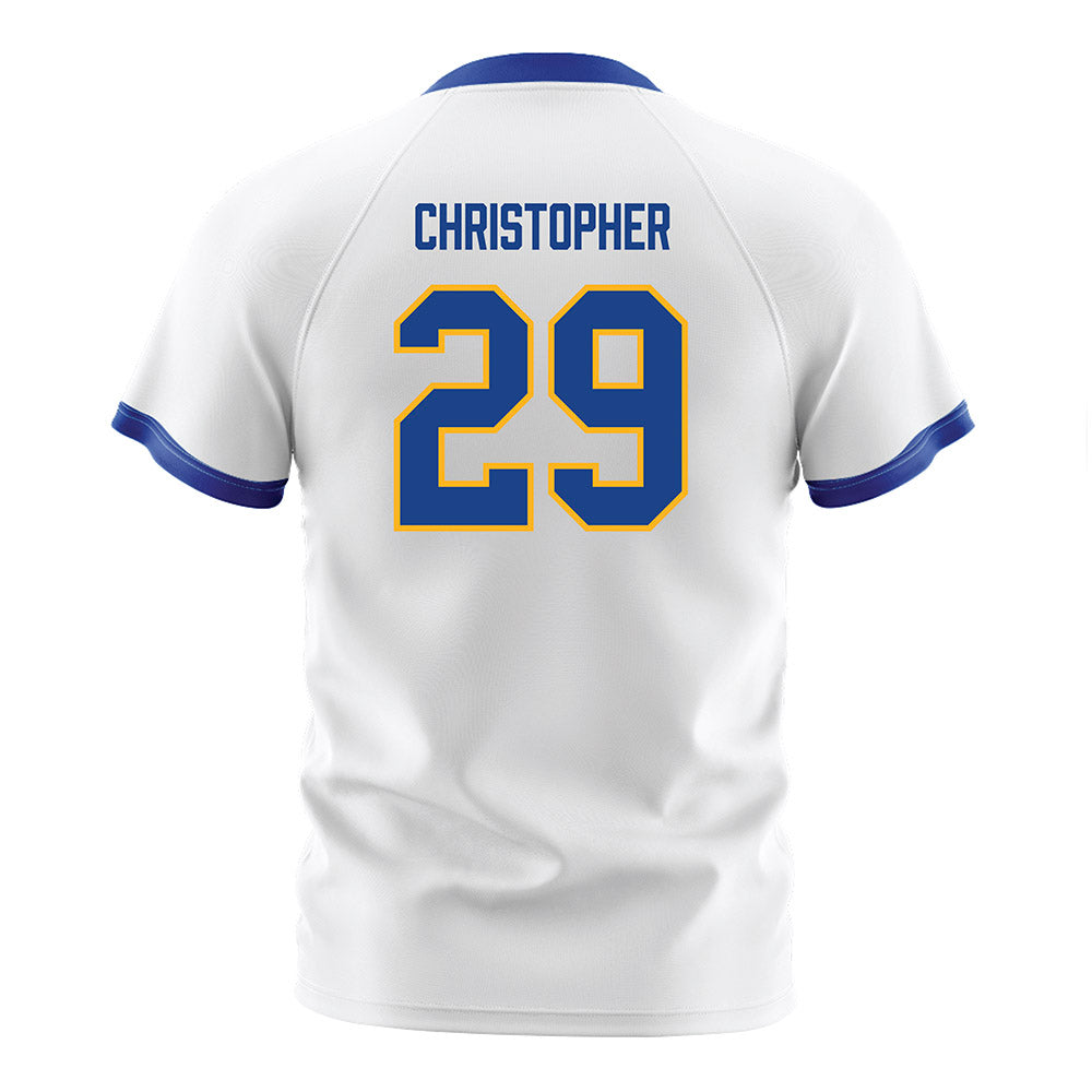 Pittsburgh - NCAA Men's Soccer : Owen Christopher - White Soccer Jersey-1