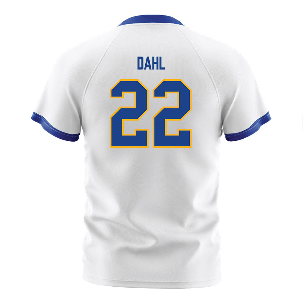 Pittsburgh - NCAA Men's Soccer : Lasse Dahl - White Soccer Jersey-1
