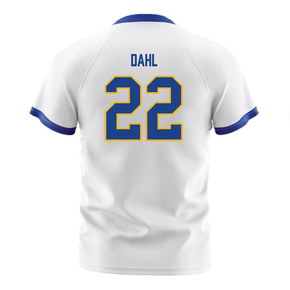 Pittsburgh - NCAA Men's Soccer : Lasse Dahl - White Soccer Jersey-1