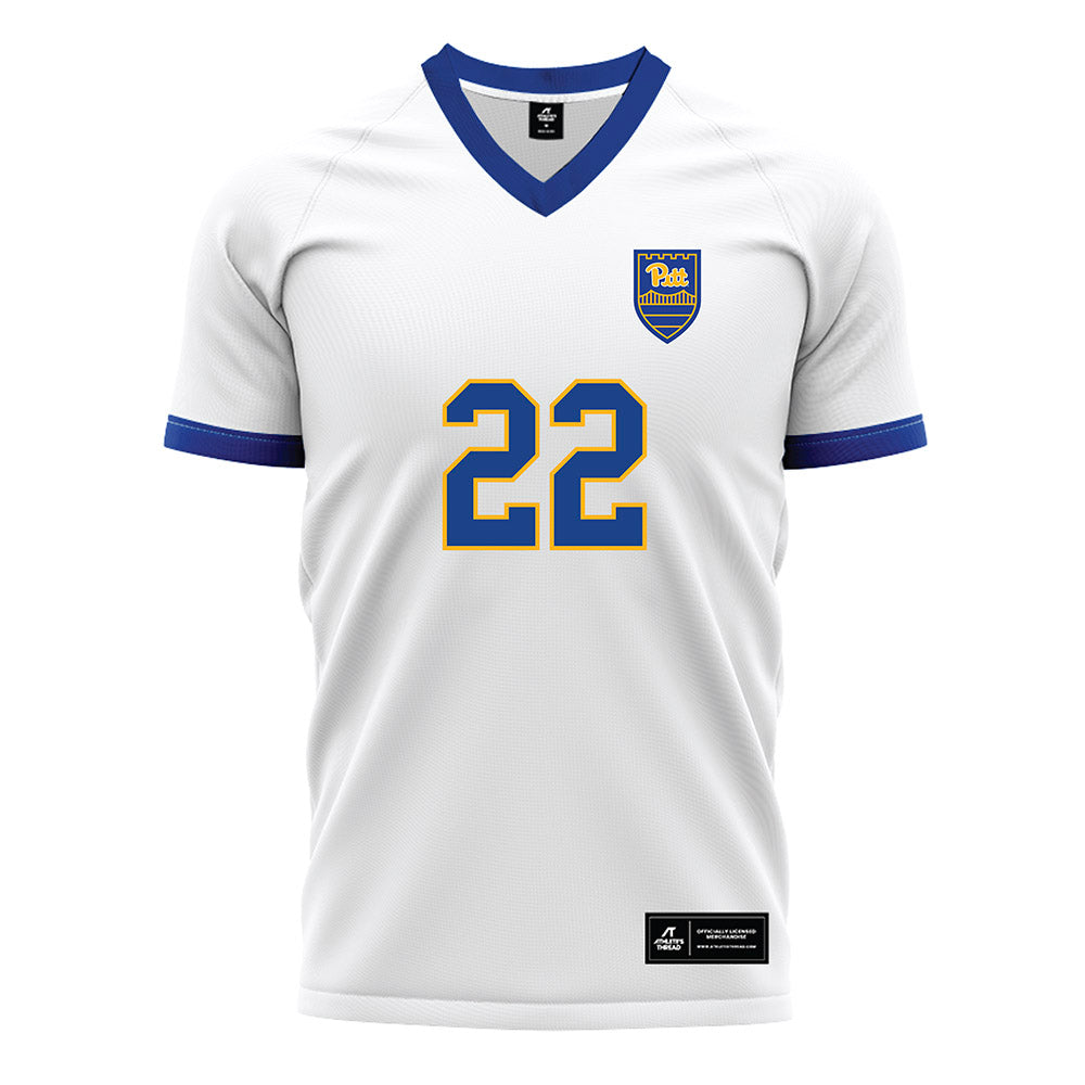 Pittsburgh - NCAA Men's Soccer : Lasse Dahl - White Soccer Jersey-0