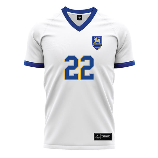 Pittsburgh - NCAA Men's Soccer : Lasse Dahl - White Soccer Jersey-0