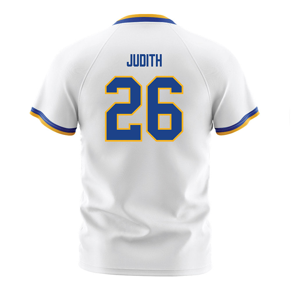 Pittsburgh - NCAA Women's Soccer : Okah Judith - White Soccer Jersey-1