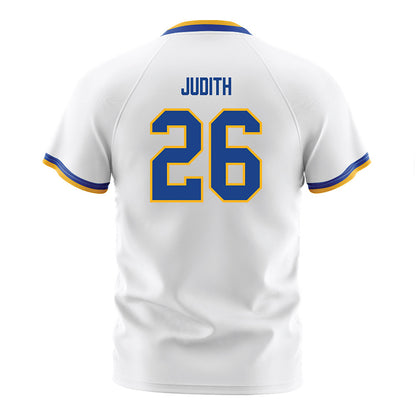 Pittsburgh - NCAA Women's Soccer : Okah Judith - White Soccer Jersey-1