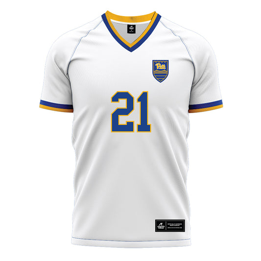 Pittsburgh - NCAA Women's Soccer : Katie Zailski - White Soccer Jersey-0