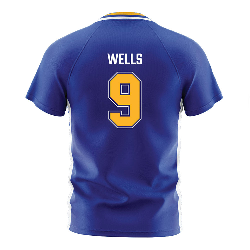 Pittsburgh - NCAA Women's Soccer : Lucia Wells - Blue Soccer Jersey-1