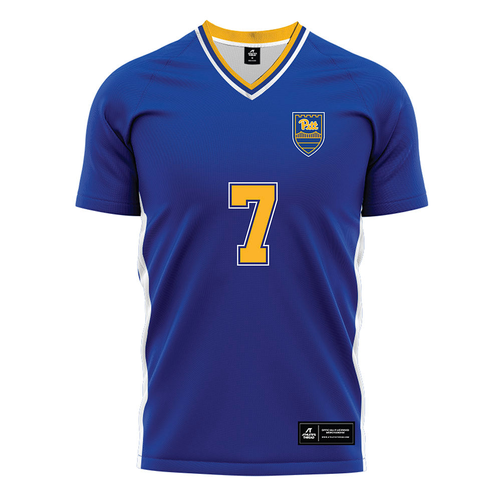 Pittsburgh - NCAA Women's Soccer : Fleming Dean - Blue Soccer Jersey-0