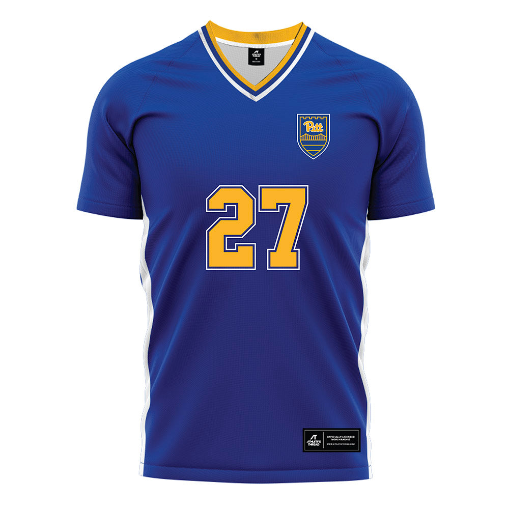 Pittsburgh - NCAA Women's Soccer : Adoo Yina - Blue Soccer Jersey-0