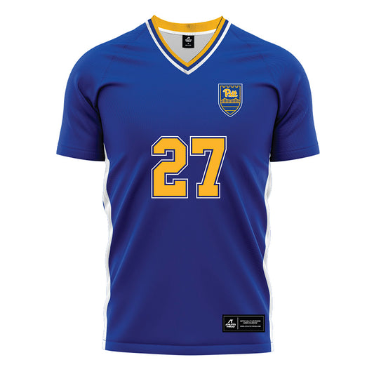 Pittsburgh - NCAA Women's Soccer : Adoo Yina - Blue Soccer Jersey-0