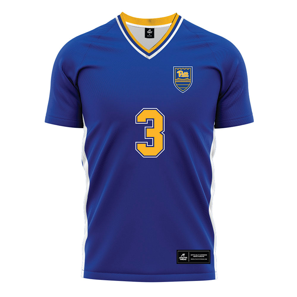 Pittsburgh - NCAA Women's Soccer : Maya Bright - Blue Soccer Jersey-0