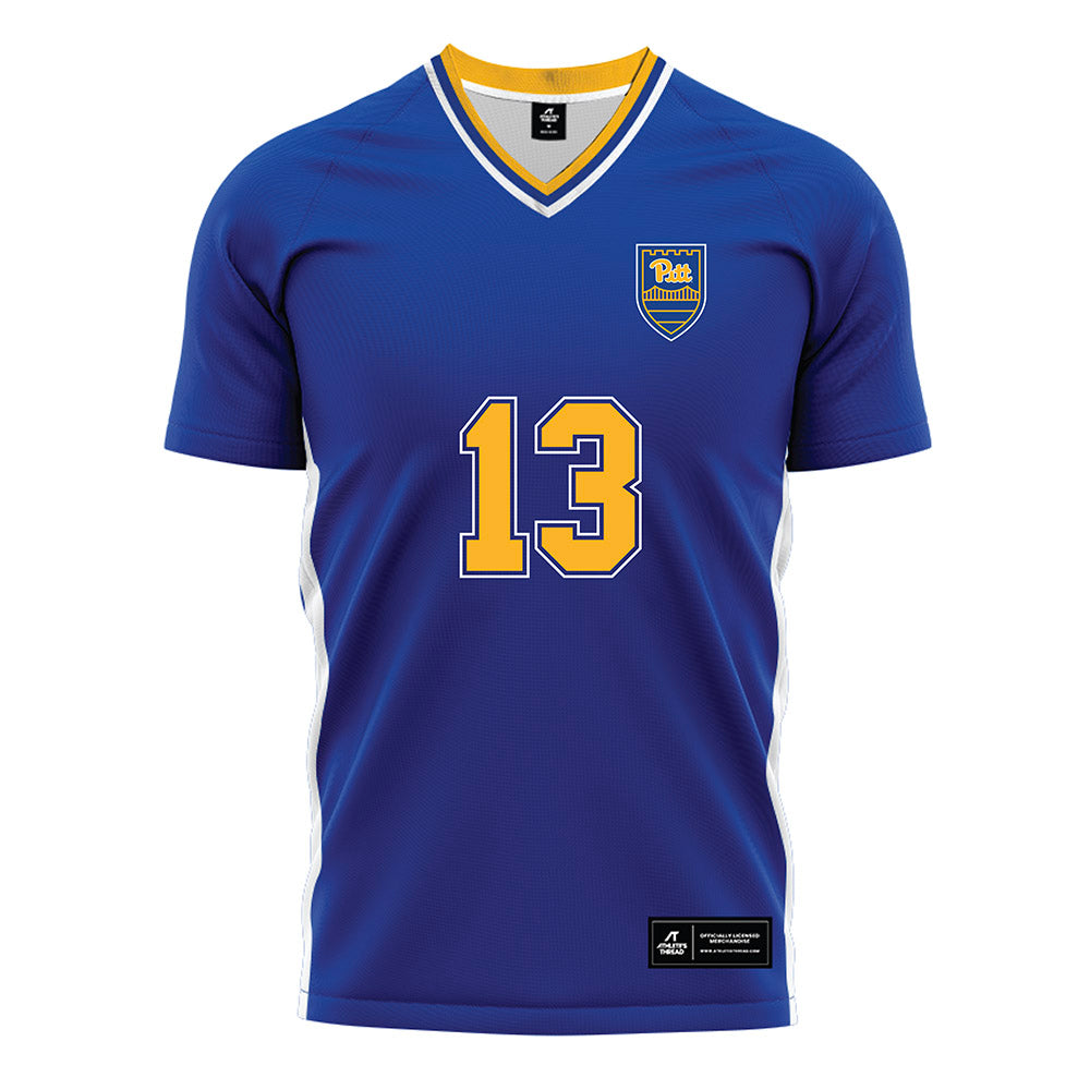 Pittsburgh - NCAA Women's Soccer : Maya Bruce - Blue Soccer Jersey-0