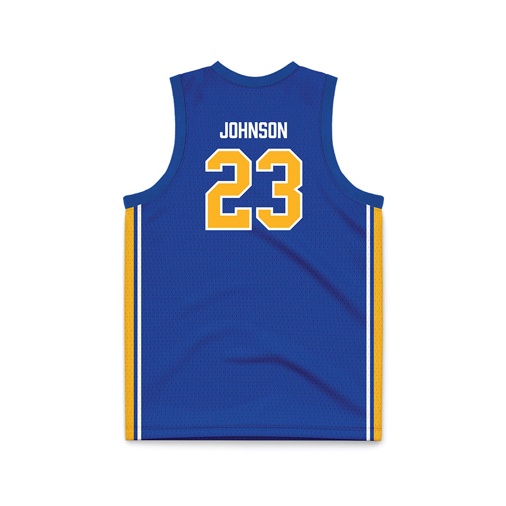Pittsburgh - NCAA Women's Basketball : Mikayla Johnson - Blue Basketball Jersey-1